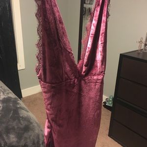 Velvet Tobi dress with slits on side NWT- XS